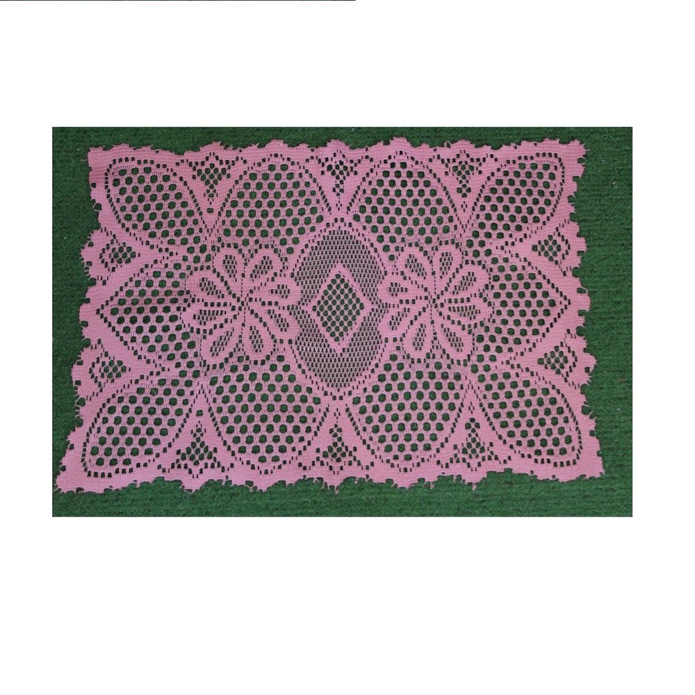 4-pc VINTAGE Fabric pink tablecloth napkin